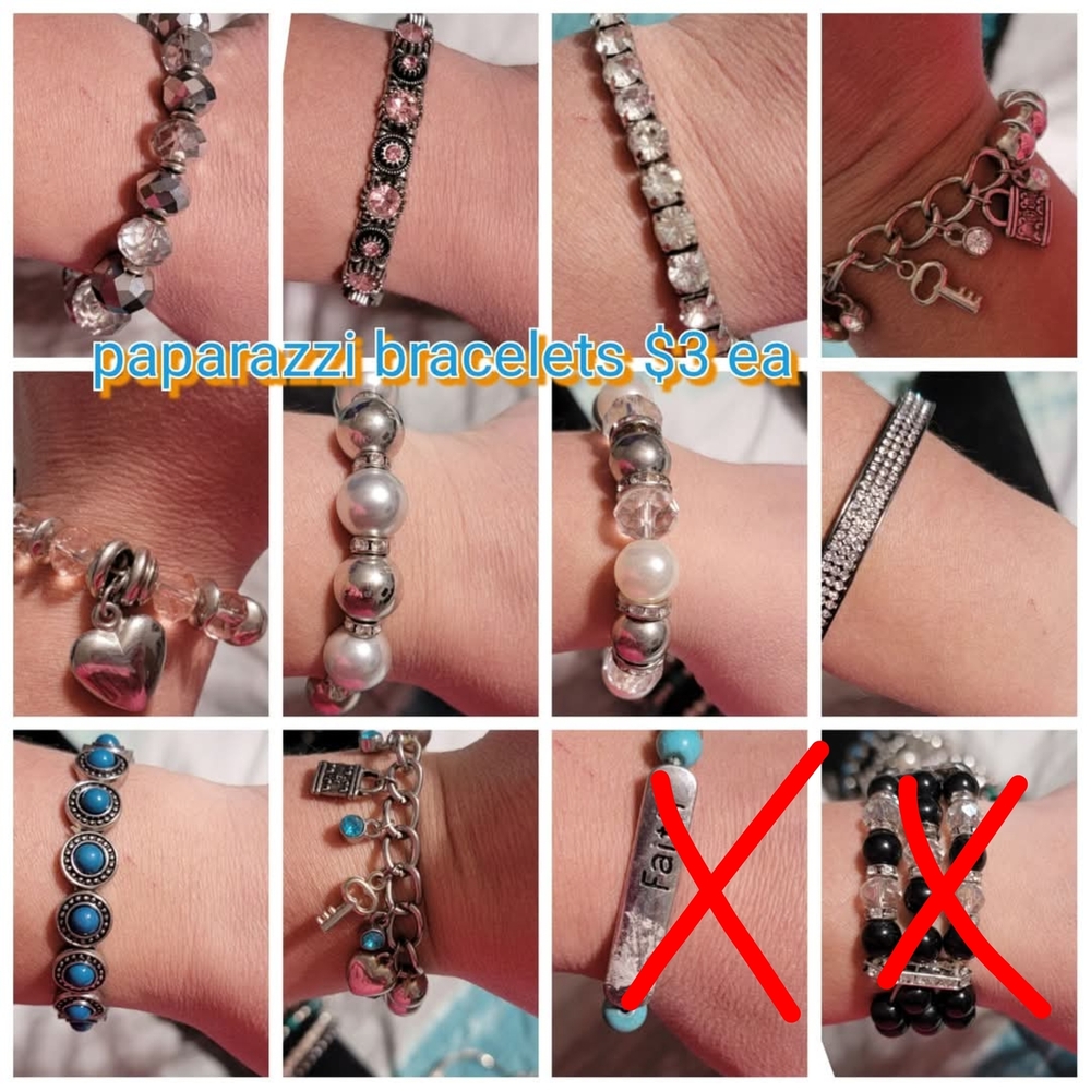 Paparazzi Silver and Blue Bracelet Collection